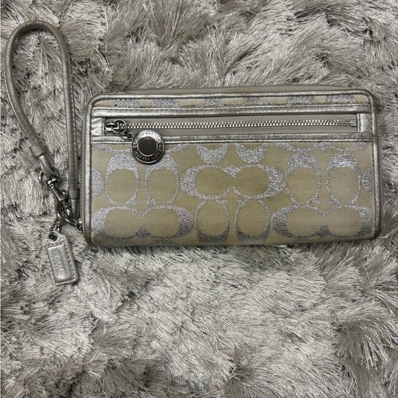 Coach Accessories - AS IS Coach Wallet/ Gray Wristlet